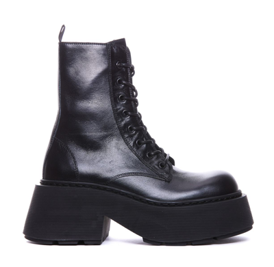 Vic Matie Mayon Ankle Boot In Black Leather