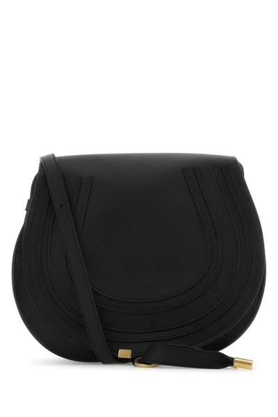 Chloé Chloe Woman Black Leather Medium Marcie Crossbody Bag