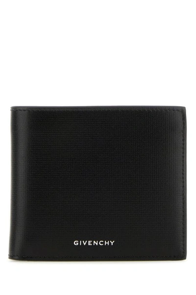 Givenchy Black Leather Bifold With Logo Men