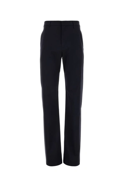 GIVENCHY GIVENCHY MEN NAVY BLUE STRETCH WOOL BLEND PANT