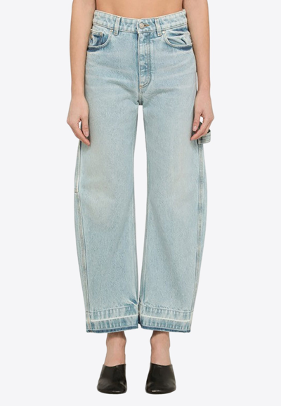 Stella Mccartney Basic Wide-leg Mid-rise Jeans In Blue