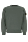 STONE ISLAND STONE ISLAND MAN DARK GREEN COTTON SWEATSHIRT