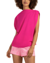 Trina Turk Regular Fit Pixie Shoulder Top