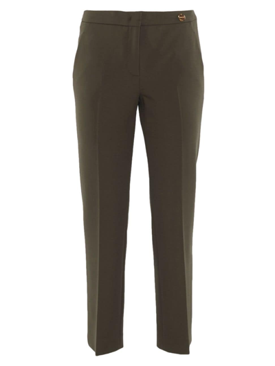 Callas Milano Women's Charlotte Stretch Jersey Cropped Boy Pants In Army
