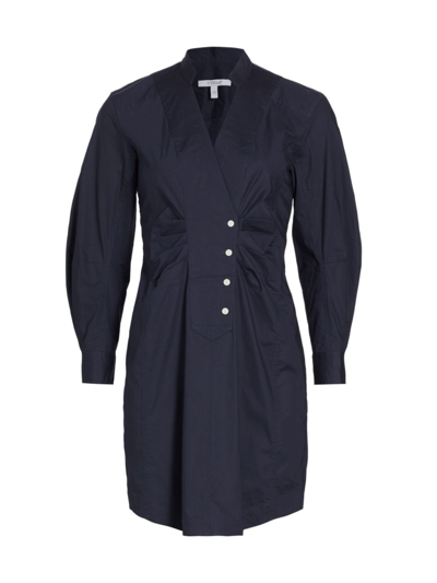 Derek Lam 10 Crosby Beverly Shirt Dress In Navy