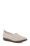 Cliffs By White Mountain Twisty Flat In Cream/ Fabric