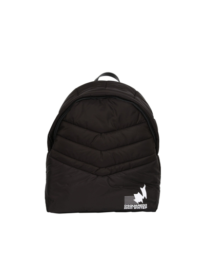 Dsquared2 Branded Backpack In Black