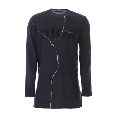 Dior Asymmetrical Sweater In Blue