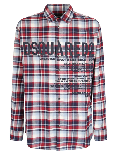 Dsquared2 Checked Shirt In Multi