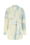 Golden Goose Tie-dyed Knitted Cardigan In White