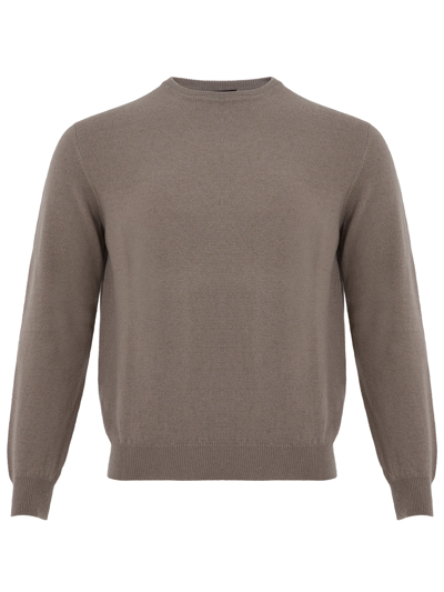 Colombo Dove Grey Round Neck Cashmere Sweater