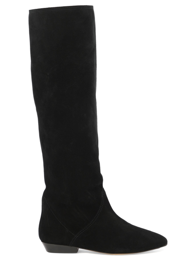 Isabel Marant Sayla Suede Boots In Black