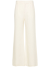 CHLOÉ WHITE WIDE-LEG LINEN TROUSERS