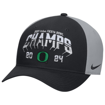 Nike Black Oregon Ducks 2024 Fiesta Bowl Champions Locker Room Adjustable Hat