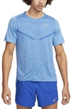 Nike Men's Techknit Dri-fit Adv Short-sleeve Running Top In Blue