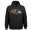 Outerstuff Youth Black Baltimore Ravens Team Logo Pullover Hoodie In Black