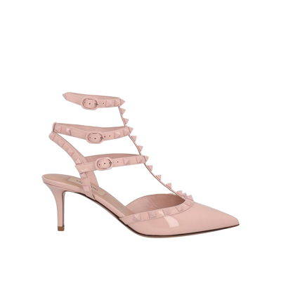 Valentino Garavani Rockstud Leather Pump In Pink