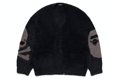Pre-owned Bape X Mastermind Japan Knit Cardigan Black