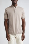 Herno Cotton Jersey Polo In Light Taupe
