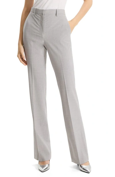 Theory Slim St Pant In B53 Light Grey Melange