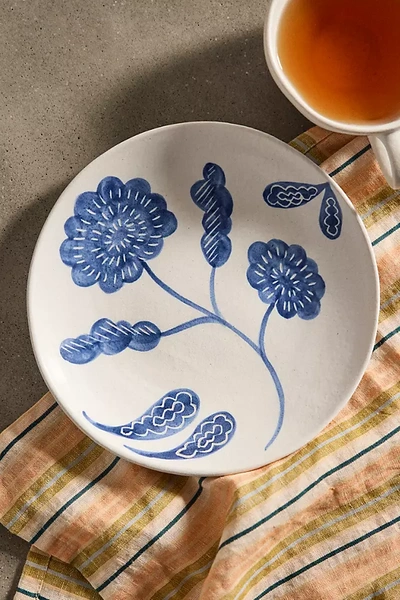 Terrain Botanicus Stoneware Side Plate In Blue