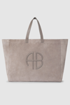 ANINE BING ANINE BING XL RIO TOTE IN TAUPE SUEDE