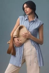 BY ANTHROPOLOGIE BY ANTHROPOLOGIE LEATHER HANDLE RAFFIA TOTE BAG