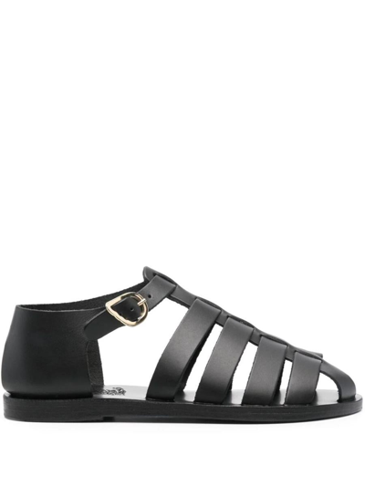 Ancient Greek Sandals Homeria Leather Sandals In Black