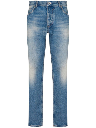 Balmain Mid-rise Straight-leg Jeans In Blue
