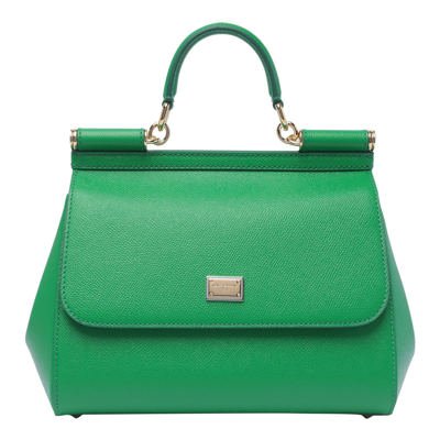 Dolce & Gabbana Small Sicily Bag In Green