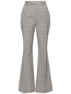 Vivienne Westwood Flared Checkered Stretch-cotton Trousers In Prince Of Wales