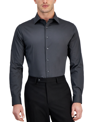 Alfani Men's Regular-fit Temperature Regulating Solid Dress Shirt, Created For Macy's In Black Oyster