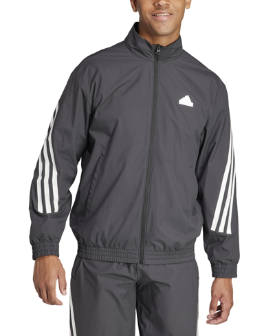 Adidas Originals Men's Future Icons Stripe Woven Track Jacket In Black