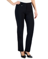 Jm Collection Petite Curvy Straight Leg Pants, Petite & Petite Short, Created For Macy's In Deep Black