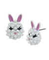 BETSEY JOHNSON IMITATION PEARL BUNNY STUD EARRINGS