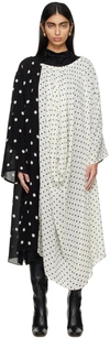 Marie Adam-leenaerdt Black & White Garland Of 3 Midi Dress In Variable Polka Dots