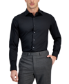 Alfani Men's Slim-fit Temperature Regulating Dress Shirt, Created For Macy's In Deep Black