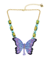 BETSEY JOHNSON FAUX STONE BUTTERFLY PENDANT NECKLACE