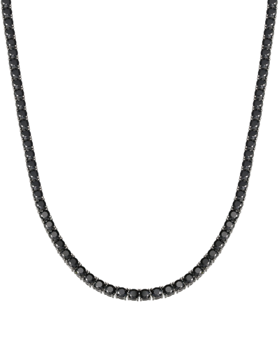 Giani Bernini Black Spinel 18" Tennis Necklace In Black Ruthenium-plated Sterling Silver, Created For Macy's