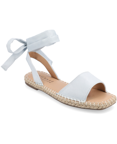 Journee Collection Women's Emelie Wide Width Espadrille Sandals In Blue
