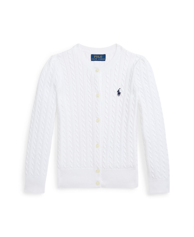 POLO RALPH LAUREN TODDLER AND LITTLE GIRLS CABLE-KNIT COTTON CARDIGAN