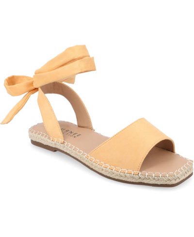 Journee Collection Collection Women's Tru Comfort Foam Emelie Wide Width Sandal In Orange