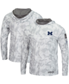 Colosseum Arctic Camo Michigan Wolverines Oht Military Appreciation Long Sleeve Hoodie Top In Arctic Camo