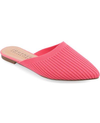Journee Collection Collection Women's Wide Width Aniee Mule Flats In Pink