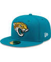 New Era Teal Jacksonville Jaguars Omaha Team 59fifty Fitted Hat In Teal