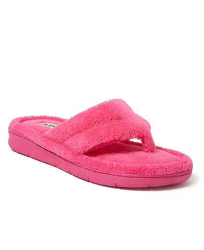 Dearfoams Women's Wrenley Terry Thong Slippers In Paradise Pink