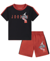 Jordan Toddler Boys Patch T-shirt And Shorts, 2-piece Set In Dune Red