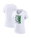 Fanatics Branded White Boston Celtics 2022 Eastern Conference Champions Plus Size Locker Room V-neck In White