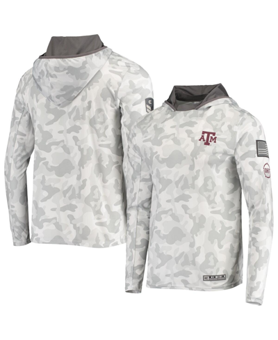 Colosseum Men's  Arctic Camo Texas A&m Aggies Oht Military-inspired Appreciation Long Sleeve Hoodie T