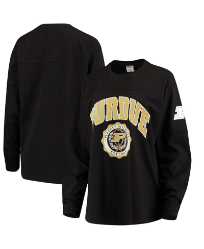 Pressbox Women's Black Purdue Boilermakers Edith Long Sleeve T-shirt